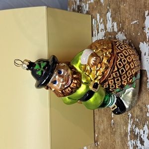 Christopher Radko Pot Of Gold Leprechaun Large Ornment